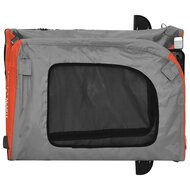 Honden fietskar oxfordstof oranje en grijs 69 x 133.5 x 73.5 cm Fietstrailer