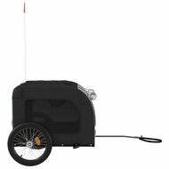 Honden fietskar oxfordstof grijs en zwart 69x133.5x73.5cm Fietskar hond