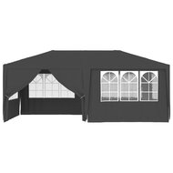 Partytent met zijwanden professioneel 90 g/m&sup2; 4x6 m antraciet