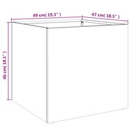 Plantenbakken 2 st 49x47x46 cm roestvrij staal zilverkleurig