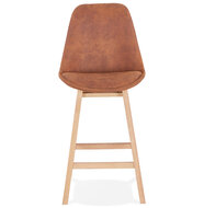 Counter chair Svenke bruin met blanke poten