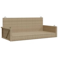 Schommelbank 119x56x48 cm poly rattan beige