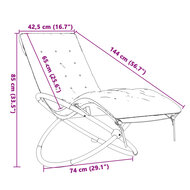 Ligbed geometrisch met kussen staal zwart en grijs