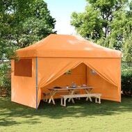 Partytent Party inklapbaar pop-up met 4 zijwanden oranje