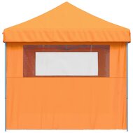 Partytent 580x292cm inklapbaar pop-up met 3 zijwanden oranje