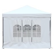 Partytent Festival inklapbaar met zijwanden 3x6 m wit