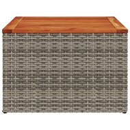 Tuintafel Ank 55x55x37 cm poly rattan en acaciahout grijs