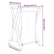 Wasmand 41,5x36x63,5 cm bamboe cr&egrave;mewit