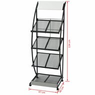 Folderhouder Prestige zwart en wit 47x40x134 cm A4 - Brochurehouder