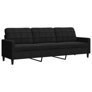 Loungeset Lumina met kussens en bolsters fluweel zwart