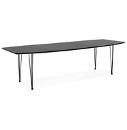 Eettafel Strik zwart uitschuifbaar essenhout 170-270cm 