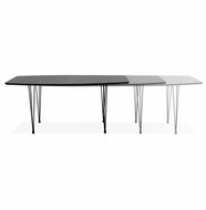 Eettafel Strik zwart uitschuifbaar essenhout 170-270cm 