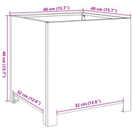 Plantenbak 40x40x40 cm cortenstaal