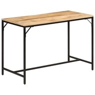 Smalle Eettafel Wilma 110x55x75 cm massief ruw mangohout en ijzer