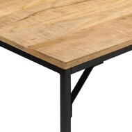 Smalle Eettafel Wilma 110x55x75 cm massief ruw mangohout en ijzer