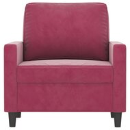 Fauteuil Daphne fluweel wijnrood