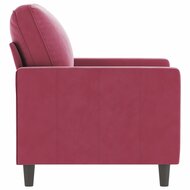 Fauteuil Daphne fluweel wijnrood