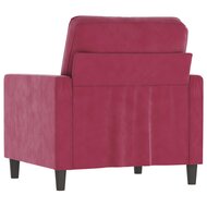 Fauteuil Daphne fluweel wijnrood