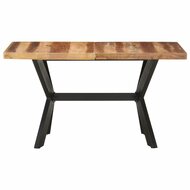 Smalle eettafel Jantien 140x70x75 cm massief hout bruin