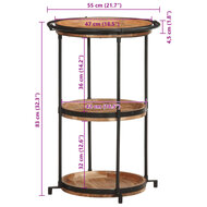 Bijzettafel Arti &Oslash;55x83 cm massief acaciahout