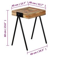 Bijzettafel Nice massief hergebruikt teakhout