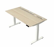 Kerkmann - Zit sta bureau Move Boost 4 - 160x80cm - essenhout-wit