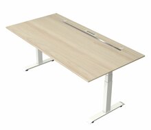 Kerkmann - Zit sta bureau Move Boost 4 - 200x100cm - essenhout-wit