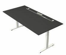 Kerkmann - Zit sta bureau Move Boost 4 - 200x100cm - antraciet-wit