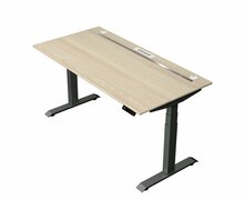 Kerkmann - Zit sta bureau Move Boost 4 - 160x80cm - essenhout-antraciet