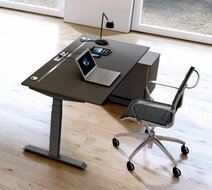 Kerkmann - Zit sta bureau Move Boost 4 - 180x80cm - antraciet-antraciet