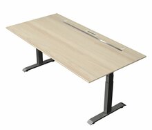 Kerkmann - Zit sta bureau Move Boost 4 - 200x100cm - essenhout-antraciet