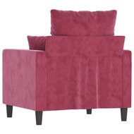 Fauteuil Denise velvet wijnrood