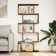 Kamerscherm / boekenkast 5-laags 70x24x161 cm hout oud hout