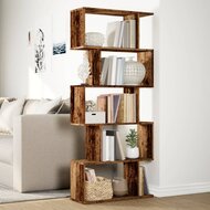 Kamerscherm / boekenkast 5-laags 70x24x161 cm hout oud hout