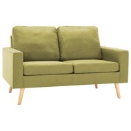 Bank met fauteuil Myra stof groen