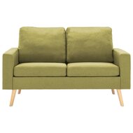 Bank met fauteuil Myra stof groen