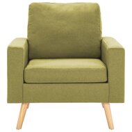 Bank met fauteuil Myra stof groen