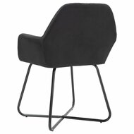 Eetkamerstoelen Tampa SET 2 st stof zwart