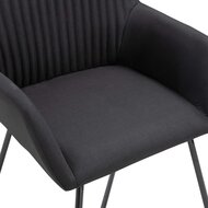 Eetkamerstoelen Tampa SET 2 st stof zwart