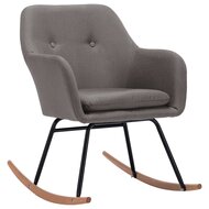 Fauteuil Schommelstoel Astrid stof lichtgrijs