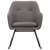 Fauteuil Schommelstoel Astrid stof lichtgrijs