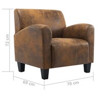 Fauteuil Boost kunstsu&egrave;de bruin