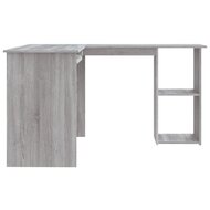 Hoekbureau 120x140x75 cm  hout grijs eikenkleurig - Game bureau