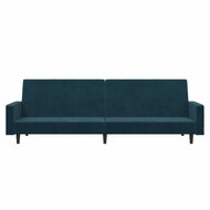 Slaapbank Oreon 2-zits velvet blauw