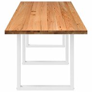 Eettafel Living 320x90x74 cm massief eikenhout bruin met witte poten