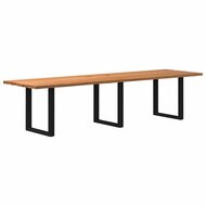 Eettafel Living rechthoekig 320x90x74 cm massief eikenhout lichtbruin