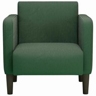 Fauteuil Martijn met armleuningen  ribstof jungle groen