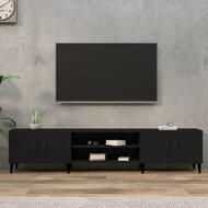 Tv-meubel Gunther 180x31,5x40 cm hout zwart