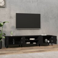 Tv-meubel Gunther 180x31,5x40 cm hout zwart