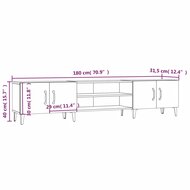 Tv-meubel Gunther 180x31,5x40 cm hout zwart